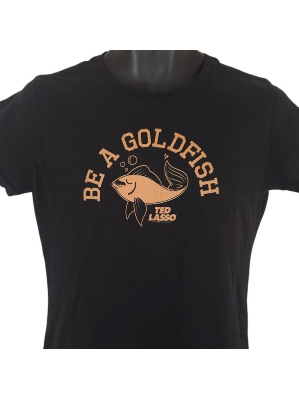 Ted Lasso T Shirt Womens Size Medium Black Be A Goldfish